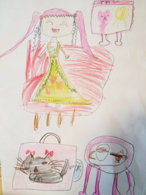 ピアノ教室の生徒さんからいただいたイラスト1 ピアノ教室の生徒さんからいただいたイラスト1